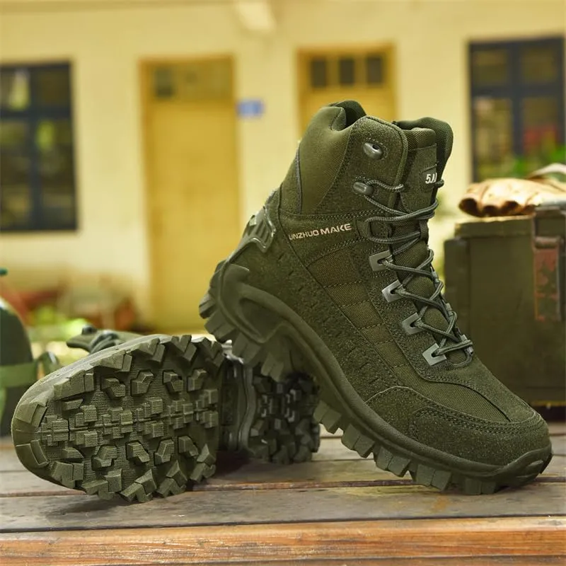 Men's Large Size Outdoor Jungle Hiking Boots, Desert Waterproof Tactical Hiking Shoes