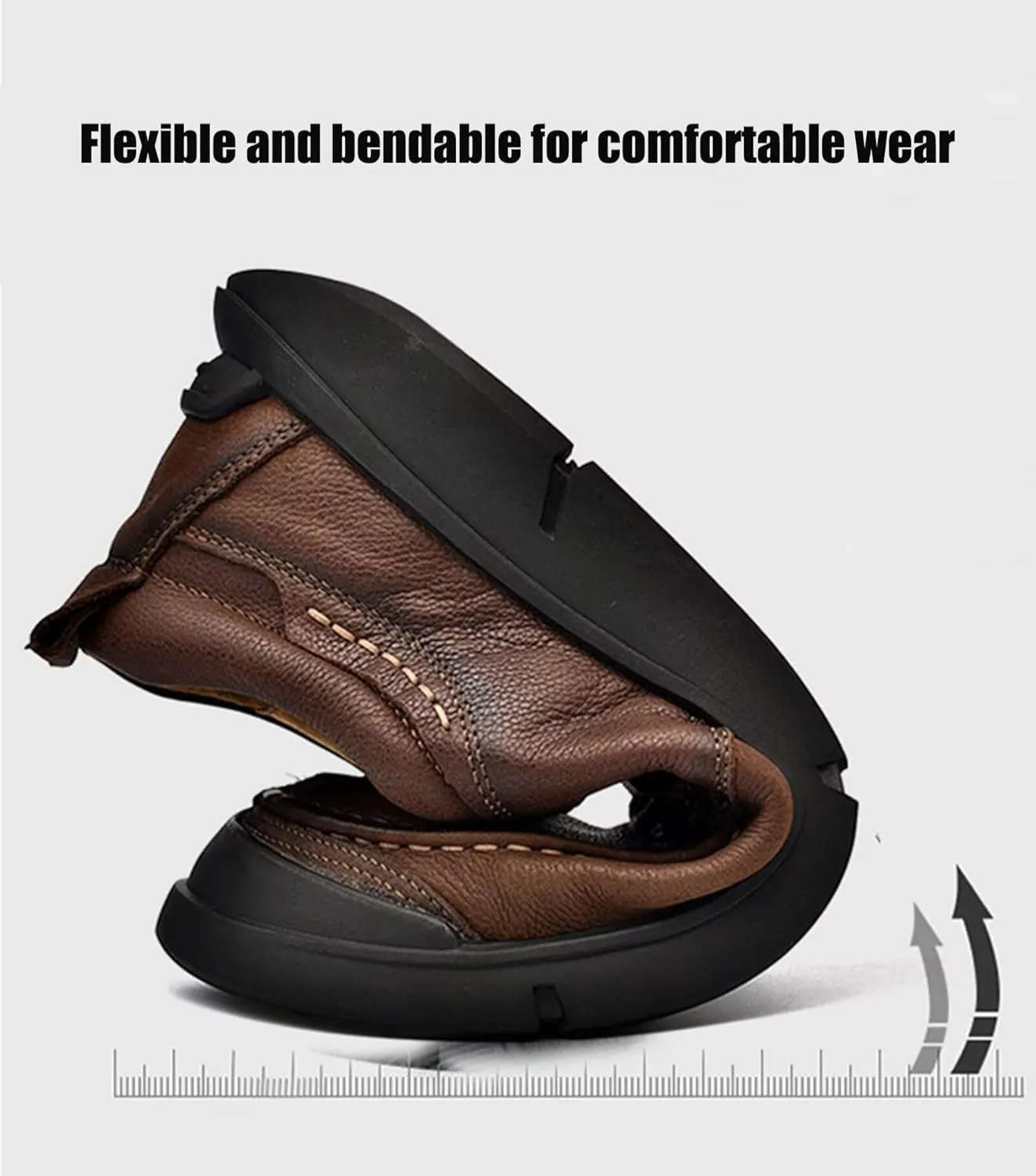 Mens Leather Shoes Loafers Causal Comfortable Walking Shoes Autumn Spring Hiking Shoes