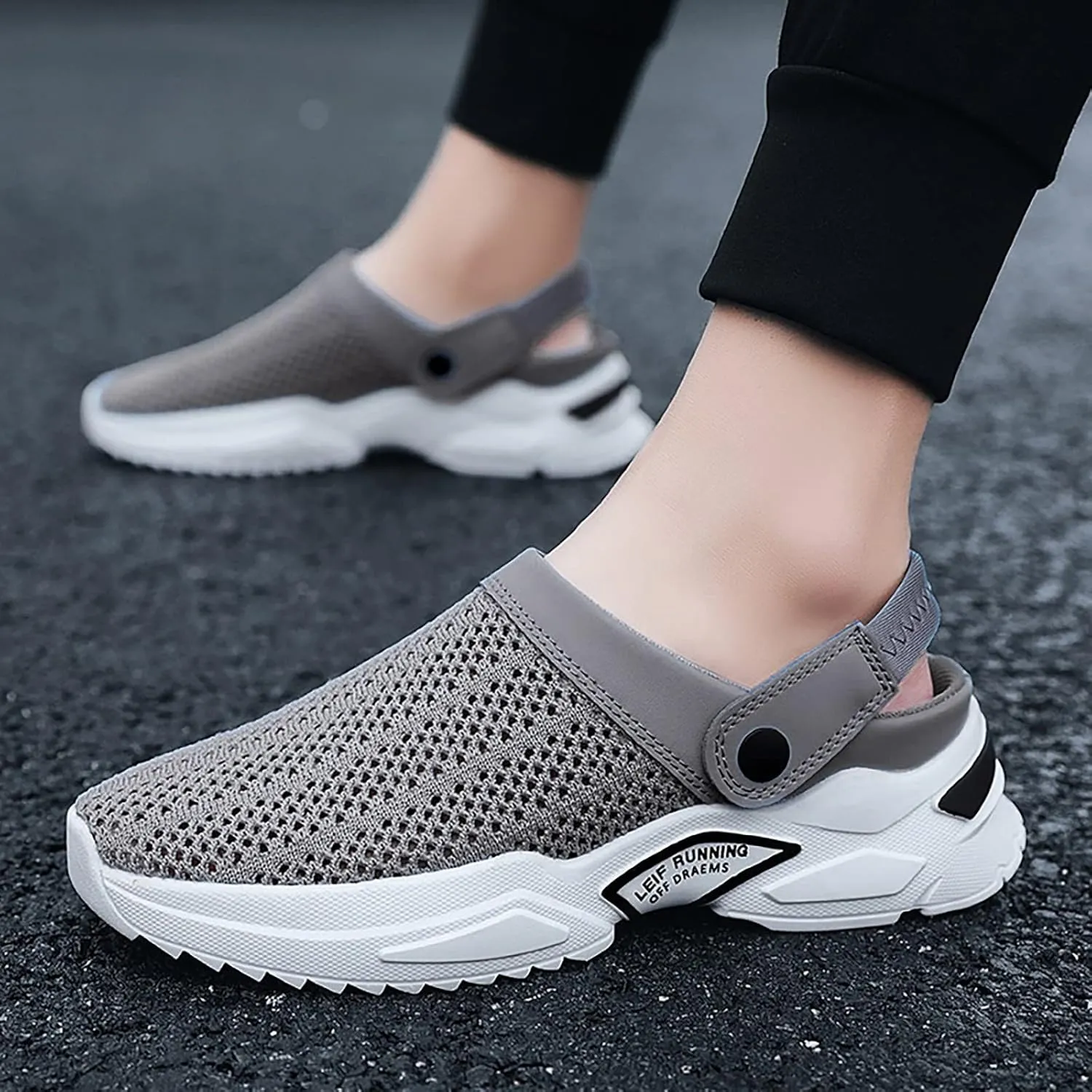 Men's Orthopedic Hollow-Out Summer Sandals,Mesh Shoes Sandals Mens,Orthopedic Diabetic Walking Boat Shoes Breathable Knit Mesh Walking Shoes Beach Sandals with Arch Support