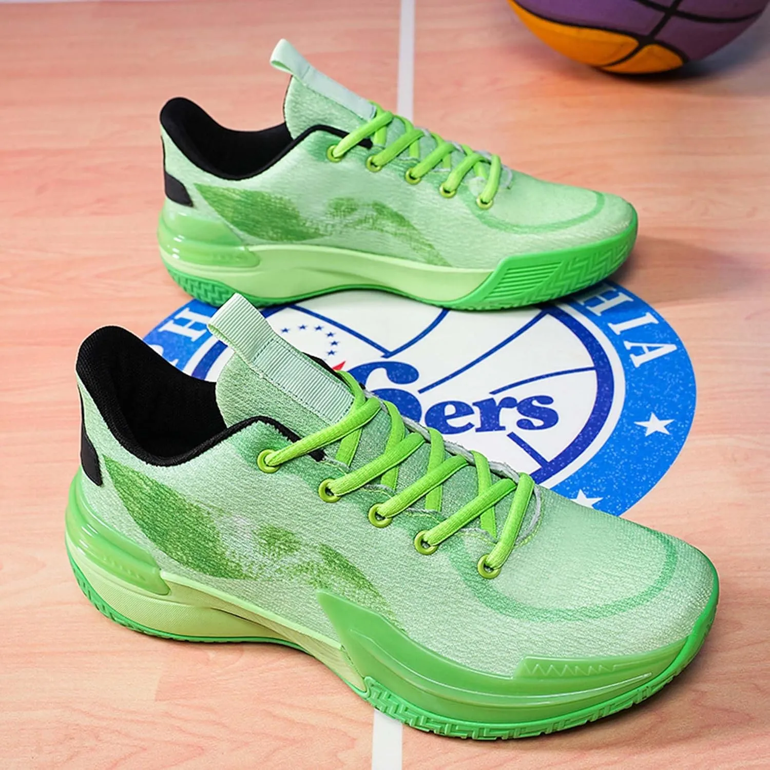 Men's Professional Basketball Shoes Breathable Mesh Sneakers Indoor and Outdoor Non-Slip Training Running Shoes Women's Fashion Sports Tennis Basketball Shoes