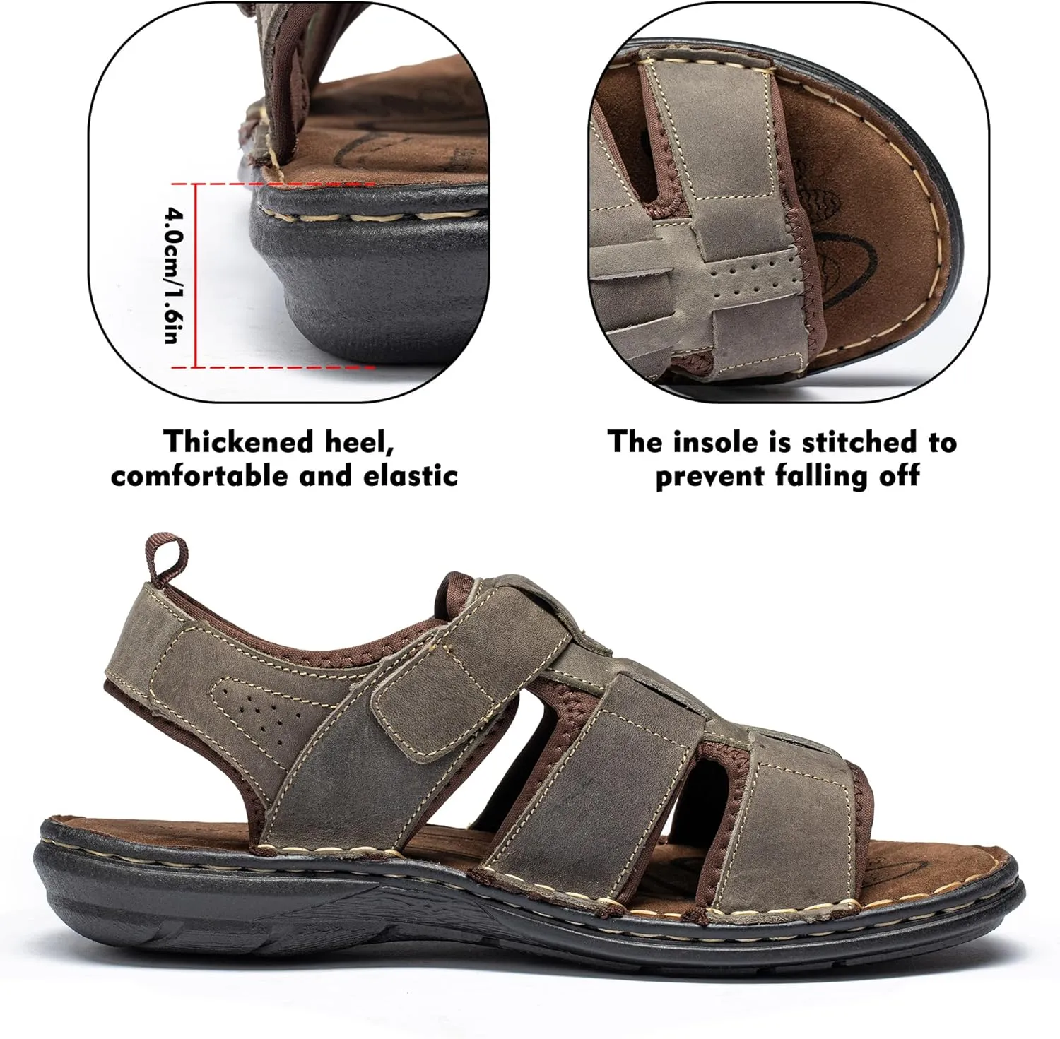Men's Sandals Non-slip Water Sandals Comfortable Sport Sandals Open Toe Casual Beach Sandals