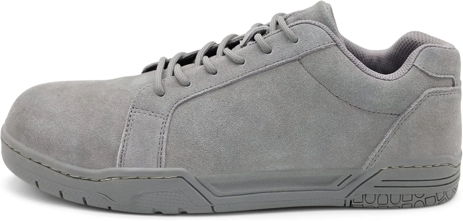 Men’s Skate Casual Soft Toe Industrial Safety Shoes for Men Work Sneakers Comfortable Slip Resistant Metal Free