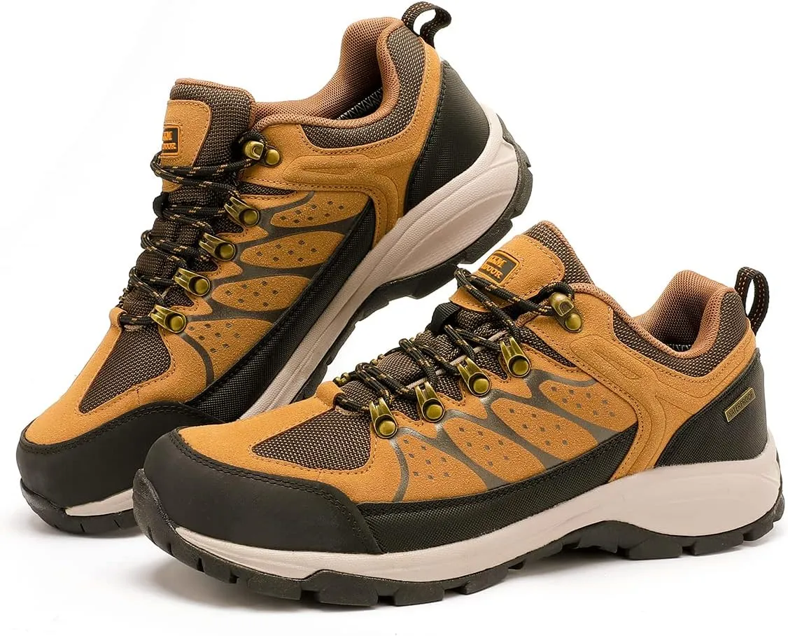 Men's Waterproof Hiking Shoes Lightweight Non-Slip Low-Cut Trekking Hiking Sneakers Outdoor Backpacking Camping Climbing Shoes