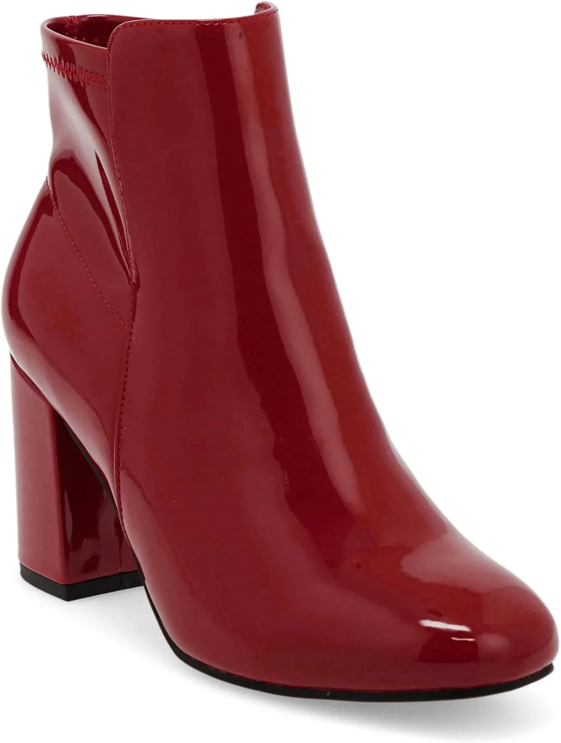 MIA Shoes Carla Womens Vegan Leather Ankle Boots with Heel