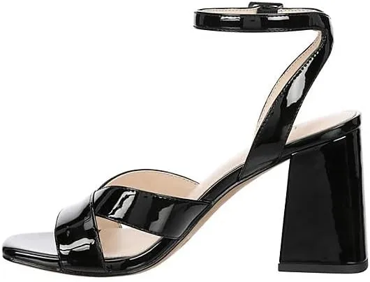 Michael By Michael Shannon Salma - Women's Patent Open Square Toe Strappy Heeled Sandals
