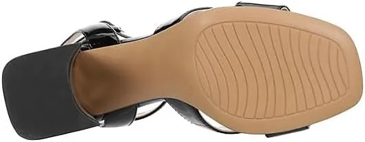 Michael By Michael Shannon Salma - Women's Patent Open Square Toe Strappy Heeled Sandals