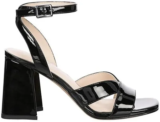 Michael By Michael Shannon Salma - Women's Patent Open Square Toe Strappy Heeled Sandals