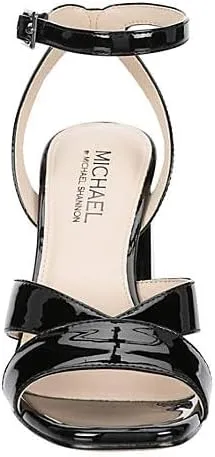 Michael By Michael Shannon Salma - Women's Patent Open Square Toe Strappy Heeled Sandals
