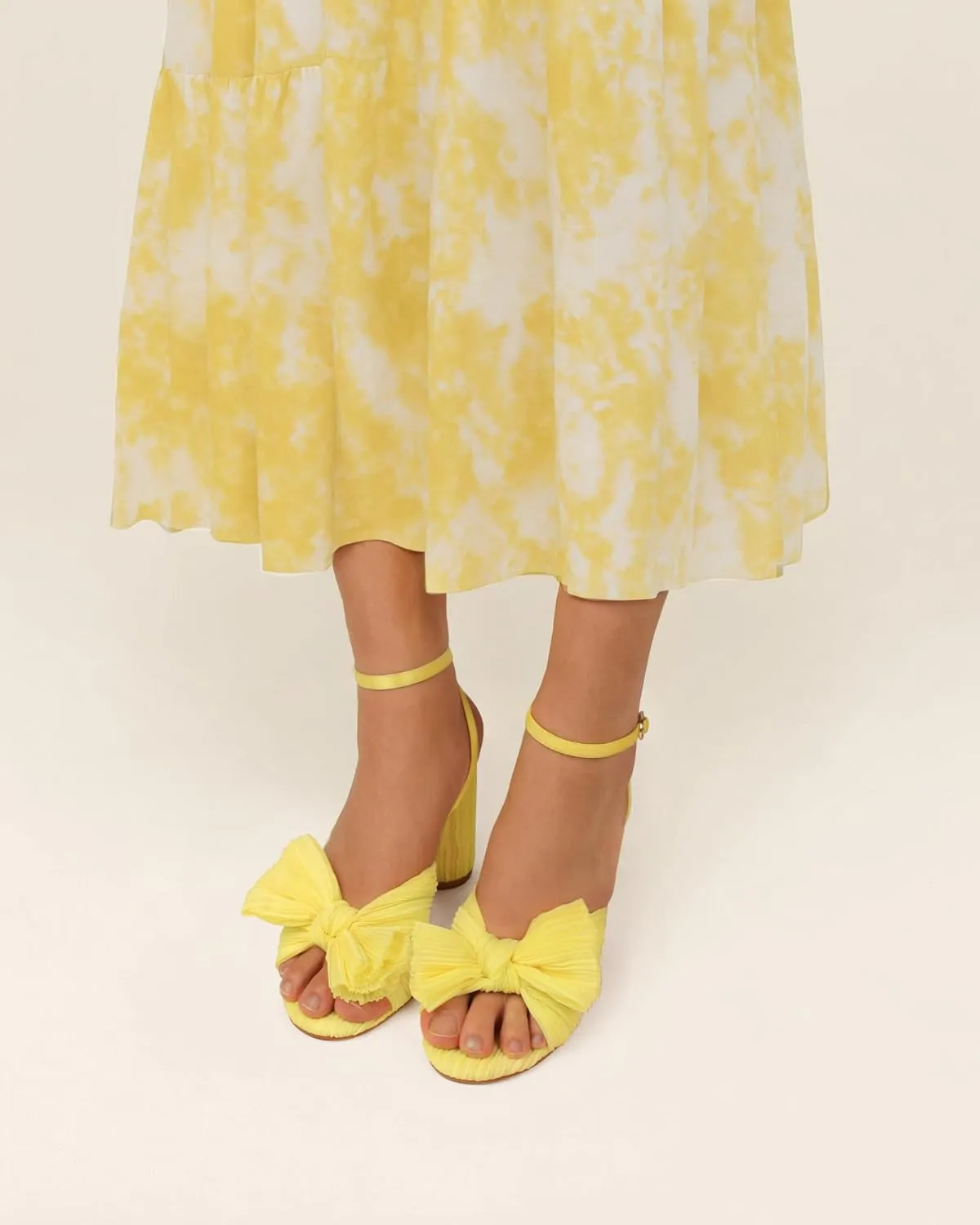 MUCCCUTE Women's Bow Knot Heeled Sandals Ankle Buckle Strap Chunky Heeled Open-toe Comfortable Wedding Party Fashion Heeled