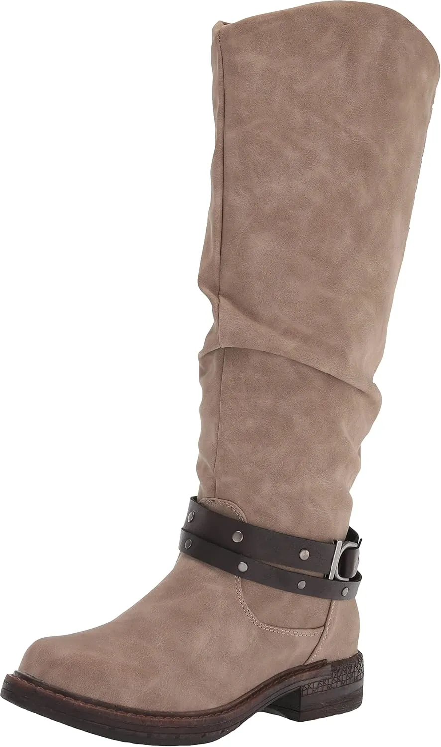MUK LUKS Women's Logger Victoria Fashion Boot, Stone, 9 US