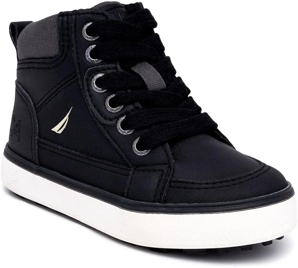 Nautica Kids High Top Basketball Sneakers – Toddler/Little Kid Fashion Boots, Comfortable Athletic Walking Shoes for Boys and Girls