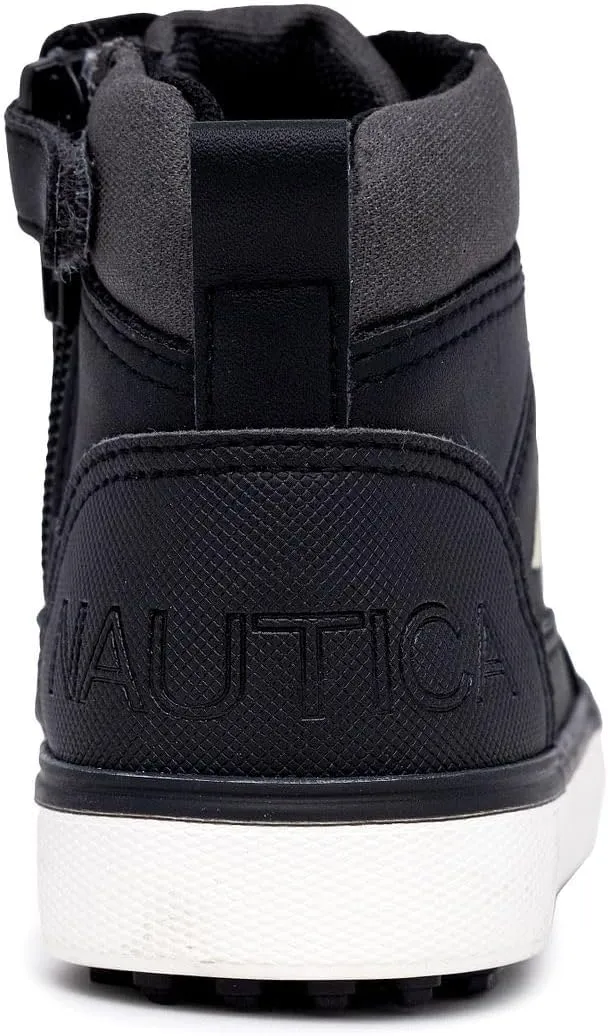 Nautica Kids High Top Basketball Sneakers – Toddler/Little Kid Fashion Boots, Comfortable Athletic Walking Shoes for Boys and Girls