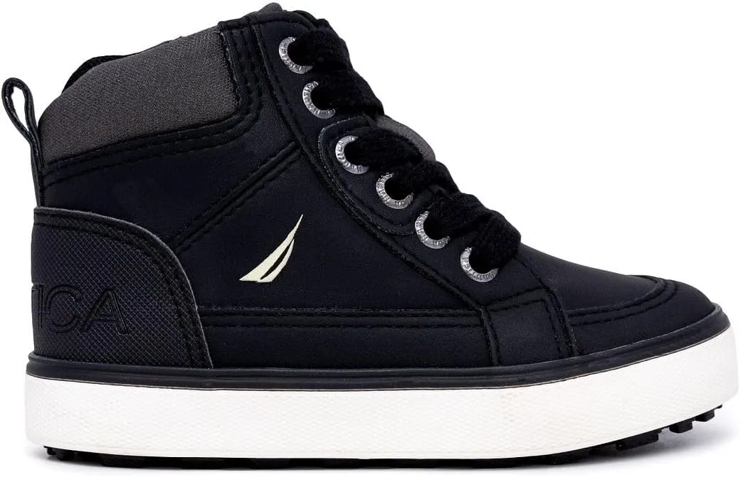 Nautica Kids High Top Basketball Sneakers – Toddler/Little Kid Fashion Boots, Comfortable Athletic Walking Shoes for Boys and Girls