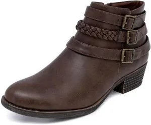 Nautica Women's Ankle Boot with Side Zipper - Stylish Dress Boot for Women | Featuring a Low Heel, Chic Design, and Versatile Sizing | The Perfect Ankle Bootie for Dressy and Casual Occasions - Alara