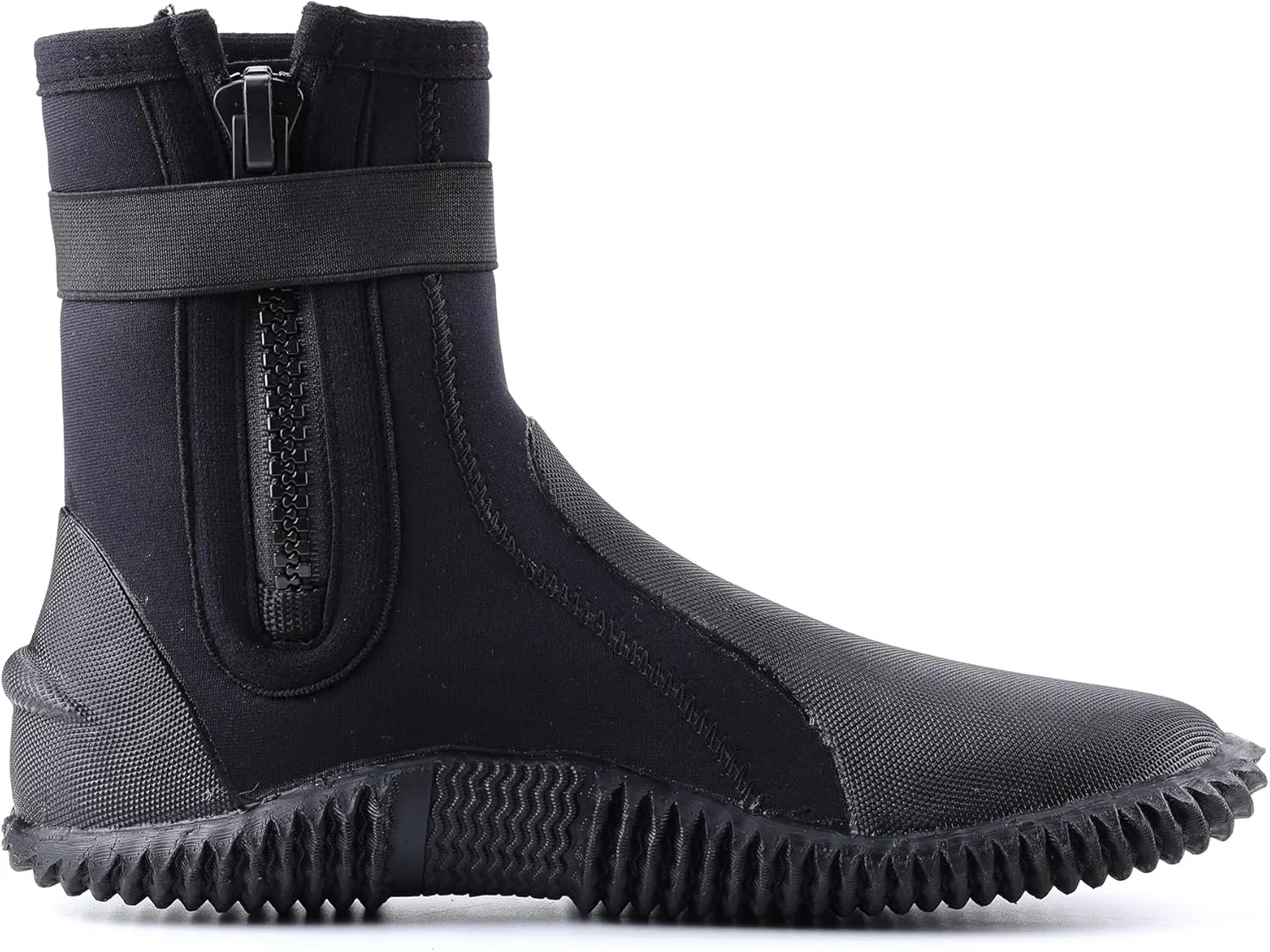 Neoprene Dive Boots Zippered Premium 3mm with Anti-Slip Sole for Water Sports