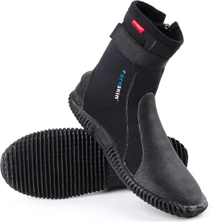 Neoprene Dive Boots Zippered Premium 3mm with Anti-Slip Sole for Water Sports