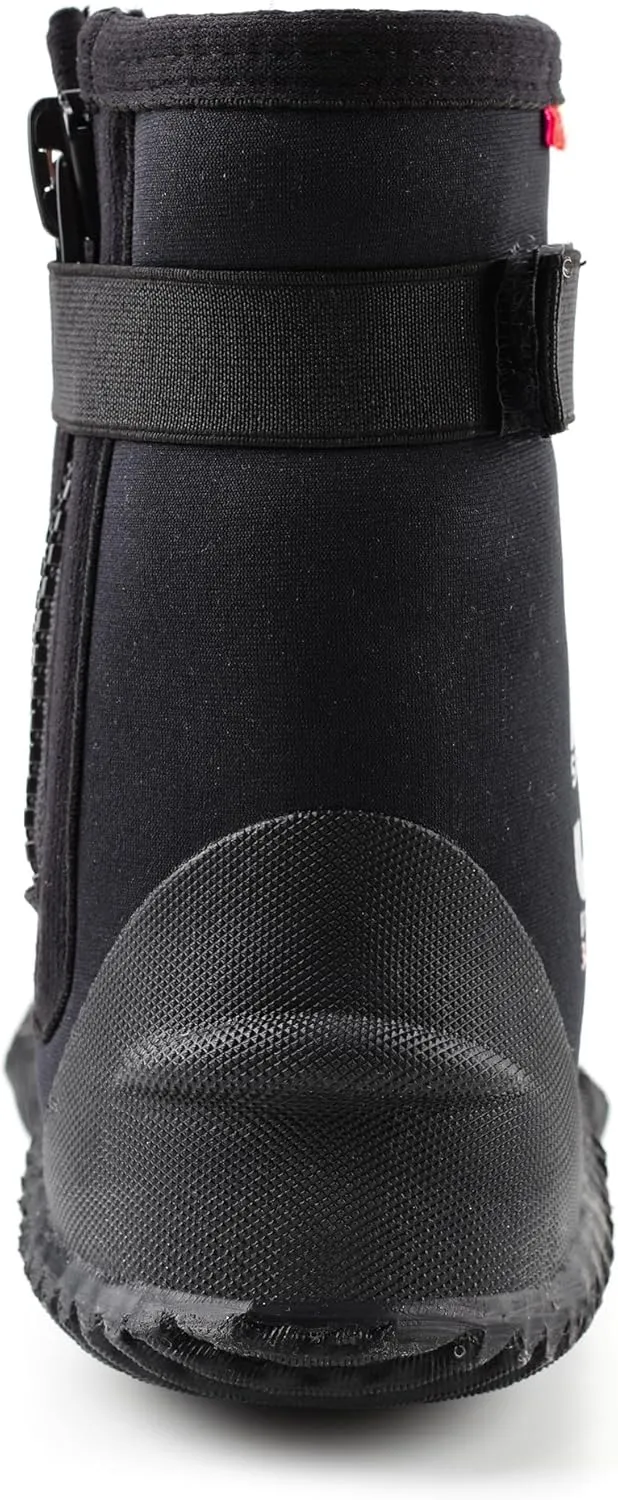 Neoprene Dive Boots Zippered Premium 3mm with Anti-Slip Sole for Water Sports