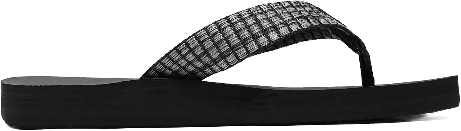 NewDenBer Women's Comfortable Flip Flops Lightweight Arch Support Summer Thong Sandals