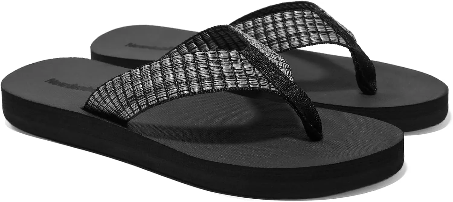 NewDenBer Women's Comfortable Flip Flops Lightweight Arch Support Summer Thong Sandals