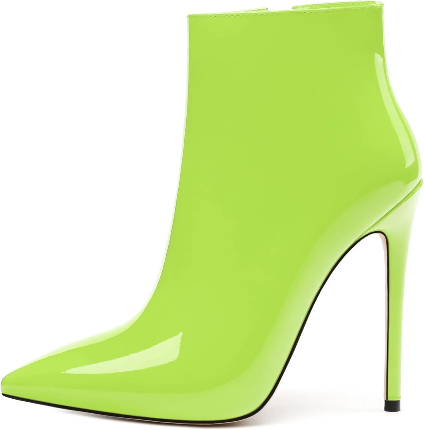 NUMALEO Womens High Heel Ankle Boots Sexy Pointed Toe Stiletto Boots with Zipper 4 inch Fashion Ankle Booties Dress Evening Party Boots Shoes