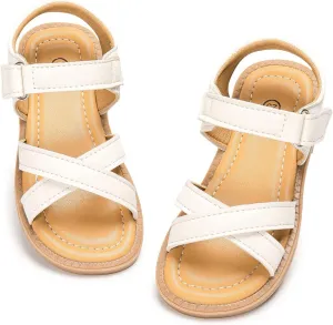 ohsofy Girls Sandals Closed Toe Flower Summer Outdoor Beach Dress Shoes (Toddler/Little Kid)