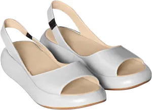 oiangi Summer Platform Sandals for Women Fashion Fish Mouth Open Toe Slip on Flats Slipper Solid Comfortable Casual Outdoor Ladies Shoes Sandalias