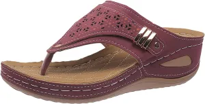 Orthopedic Sandals for Women Arch Support Wedge Flip Flops Summer 2025 Comfortable Dressy Casual Beach Slippers