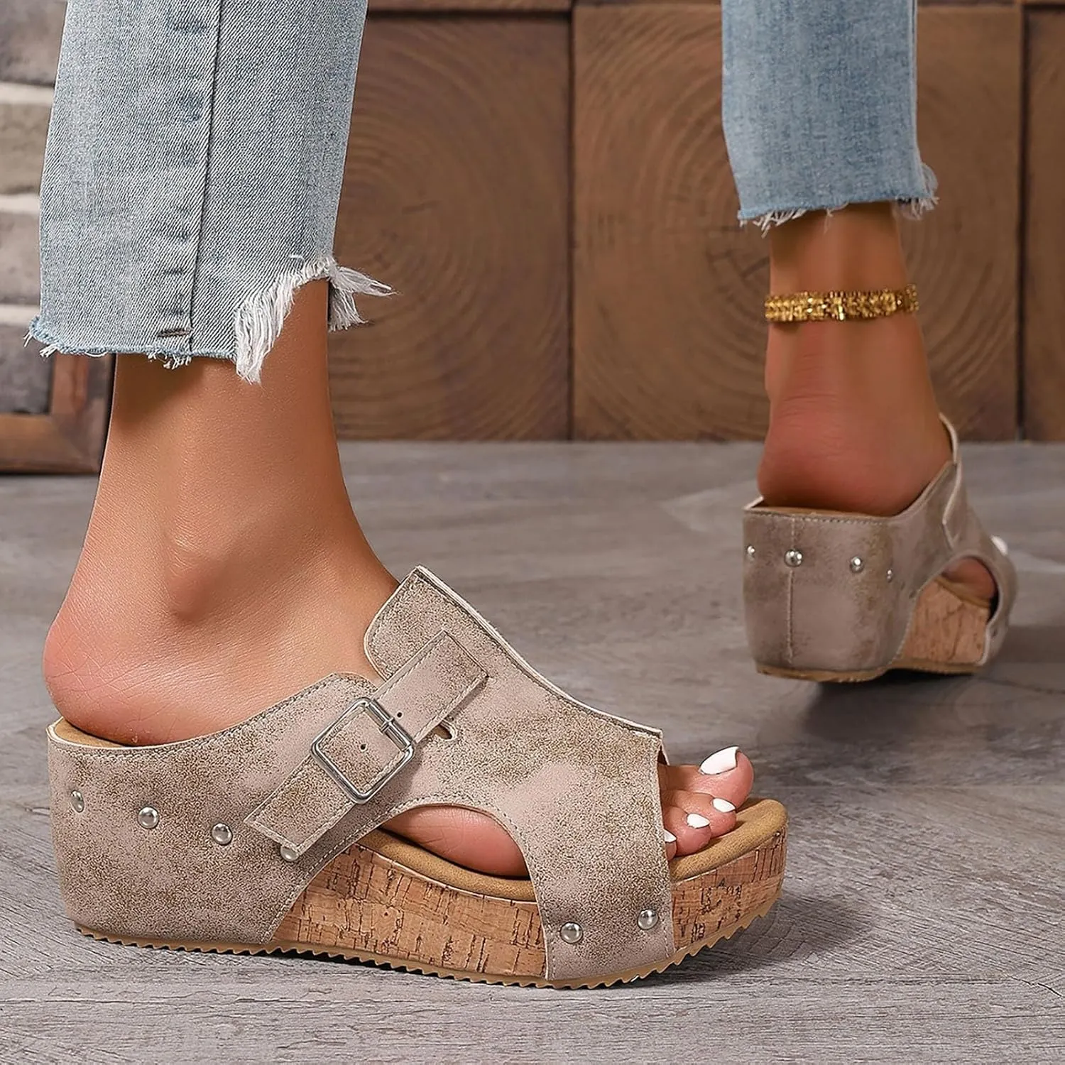 Orthopedic Wedge Sandals for Women 2025 New Platform Sandal Ankle Strap Open Toe Espadrilles Dressy Casual Boho Summer Beach Ladies Wedges