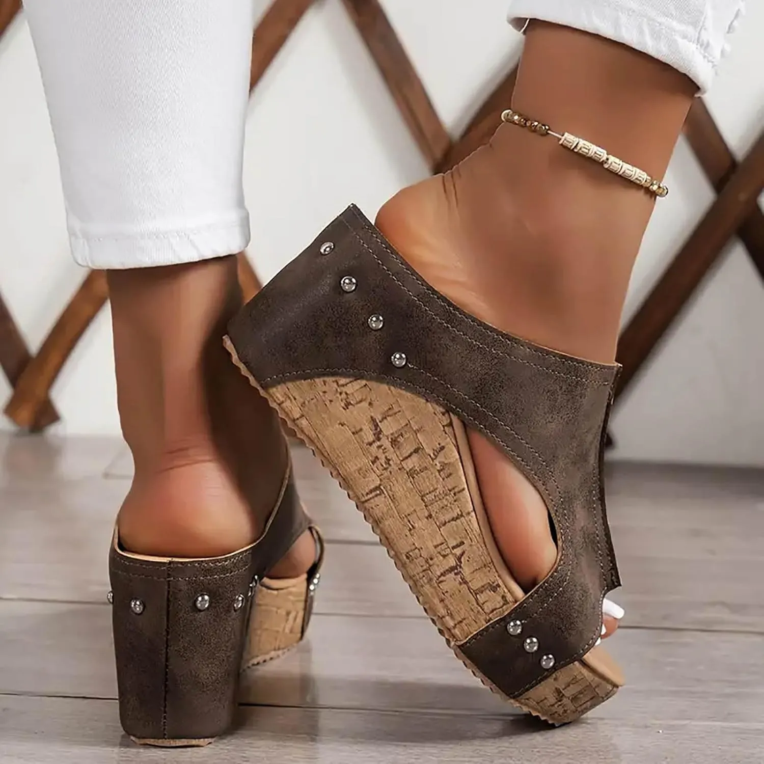 Orthopedic Wedge Sandals for Women 2025 New Platform Sandal Ankle Strap Open Toe Espadrilles Dressy Casual Boho Summer Beach Sandal Ladies Wedges
