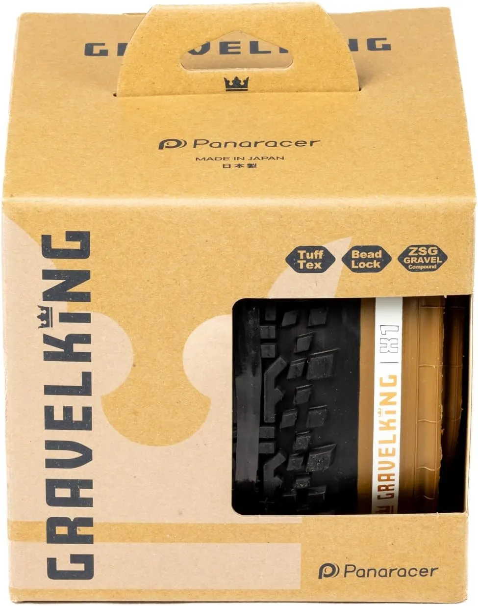 Panaracer Gravelking SS TLR Tubeless Ready Folding Tyre - ZSG Gravel Compound -Puncture Resistant - Beadlock Technology - 120Tpi TuffTex Casing - Gravel Cycling Tyre