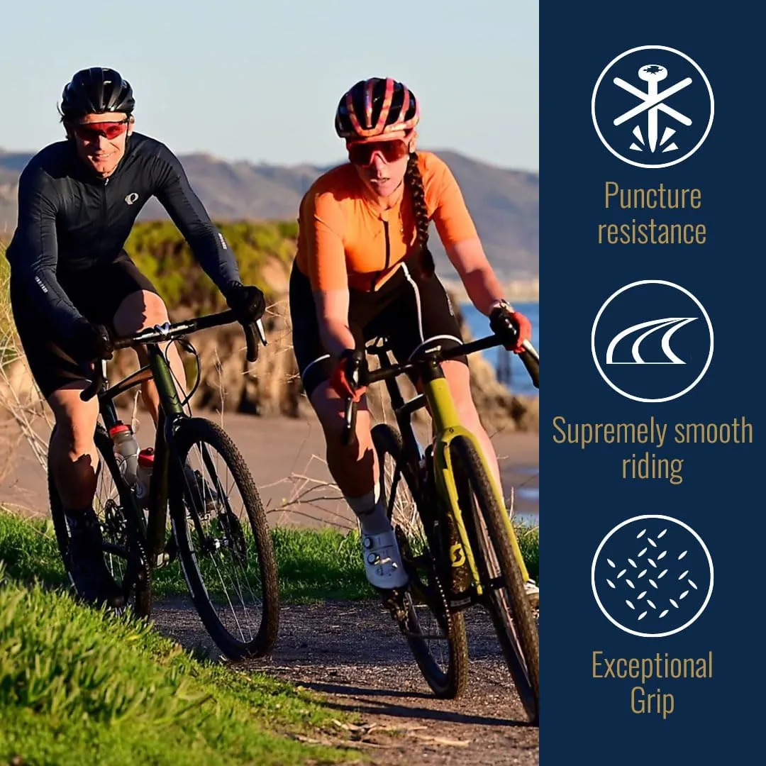 Panaracer Gravelking SS TLR Tubeless Ready Folding Tyre - ZSG Gravel Compound -Puncture Resistant - Beadlock Technology - 120Tpi TuffTex Casing - Gravel Cycling Tyre
