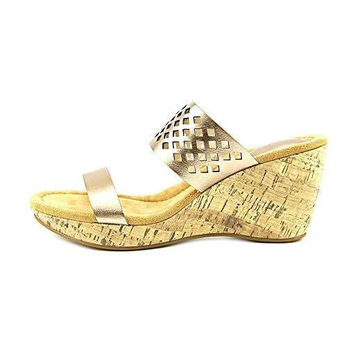 Pasey Open Toe Casual Platform Sandals Oro Size 9