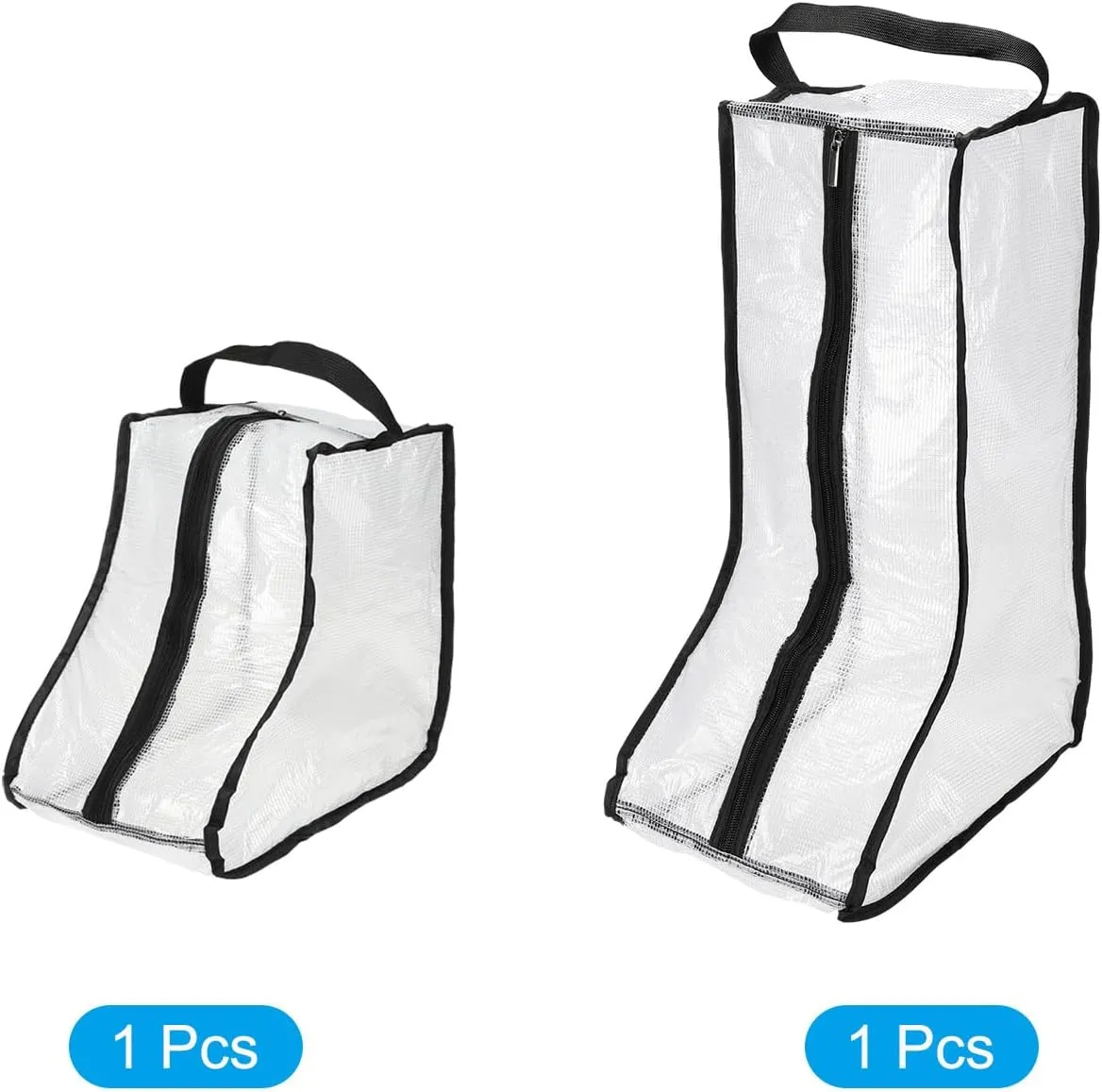 PATIKIL Boots Storage Bags, 2 Pack Waterproof Tall/Short Boot Carry Bag Boots Organizer Protector Bag for Travel, Black