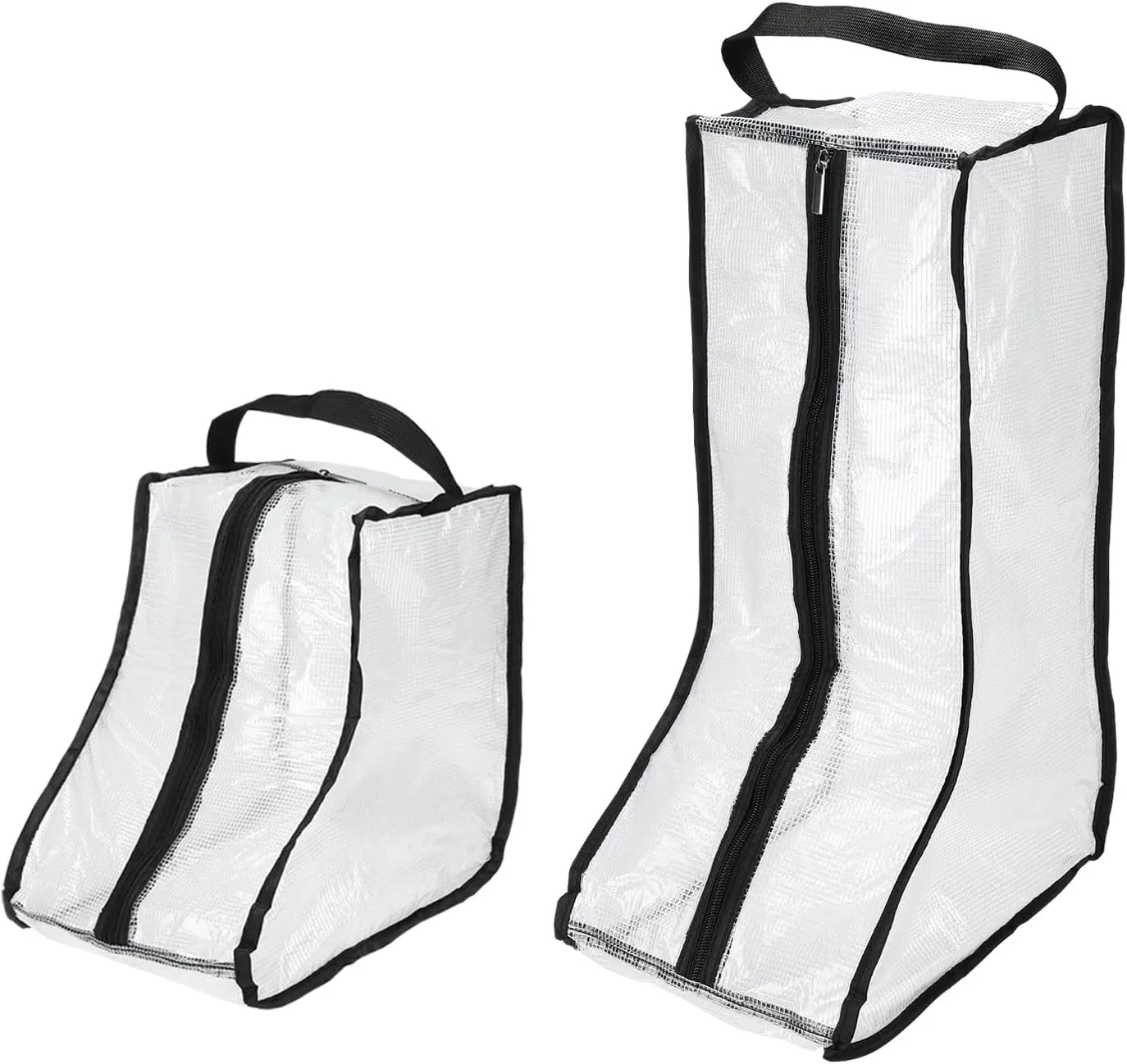 PATIKIL Boots Storage Bags, 2 Pack Waterproof Tall/Short Boot Carry Bag Boots Organizer Protector Bag for Travel, Black