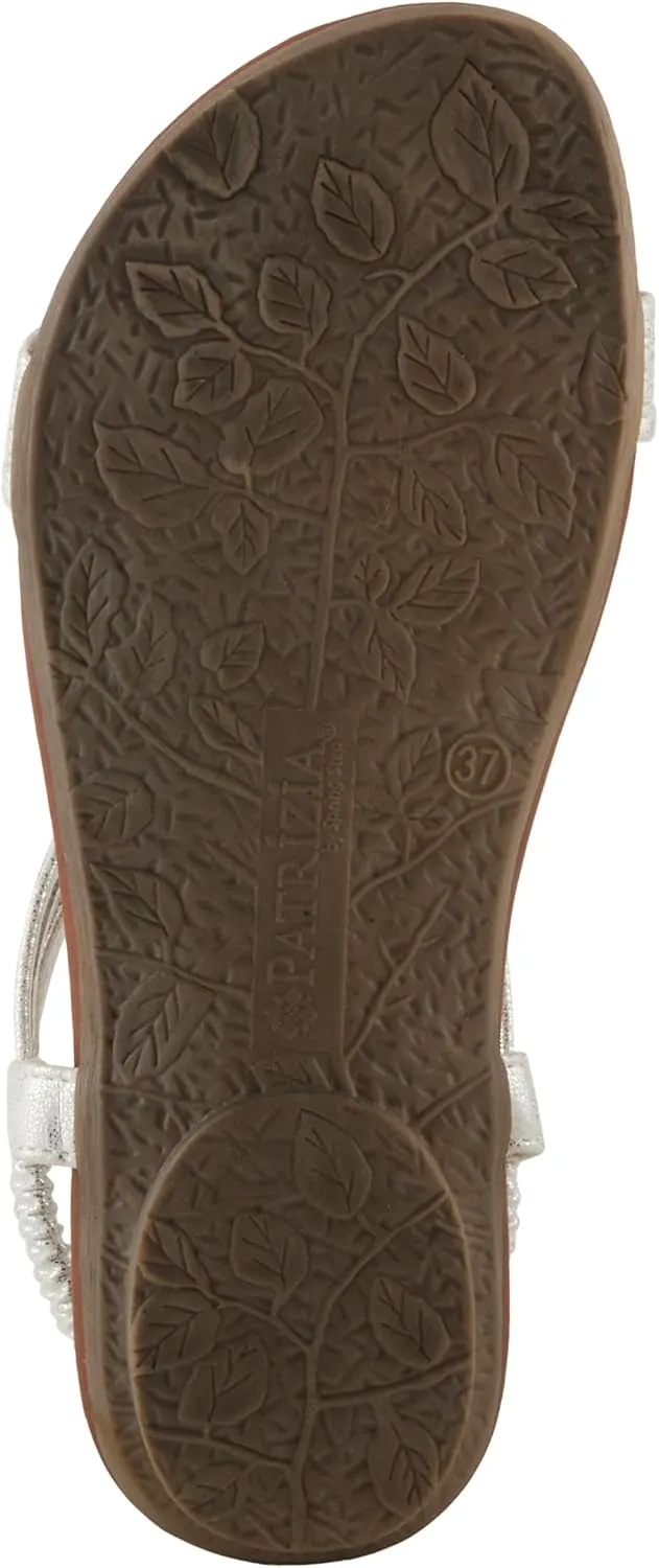 PATRIZIA Spring Step Nectarine Sandals for Womens - Ladies Sandals with Chic Flower Grabbing t-Straps - Casuals Womens Sandals with Stretch Back Strap