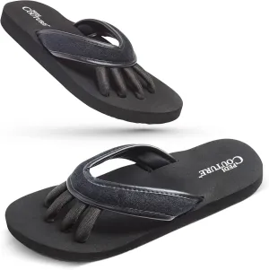 Pedicure Sandals with Built In Toe Separators for Women - Comfortable Spa Style Flip Flops for Home, Salon, Yoga & Gym Use