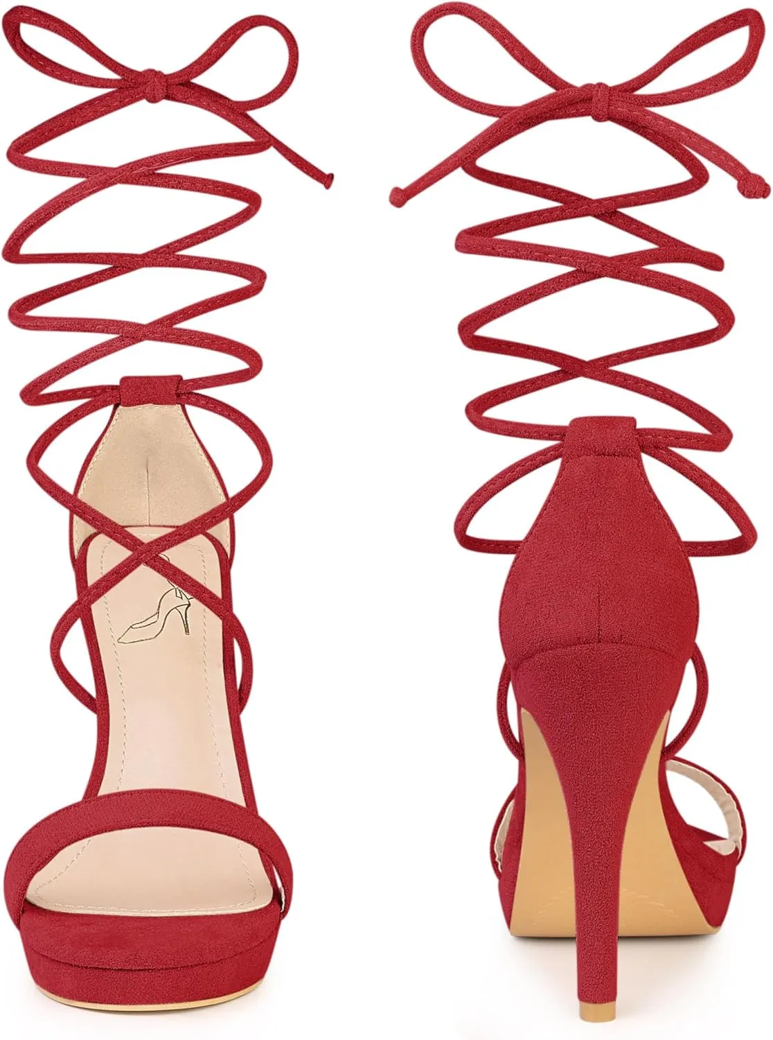 Perphy Platform Stiletto Heels Lace Up Sandals for Women