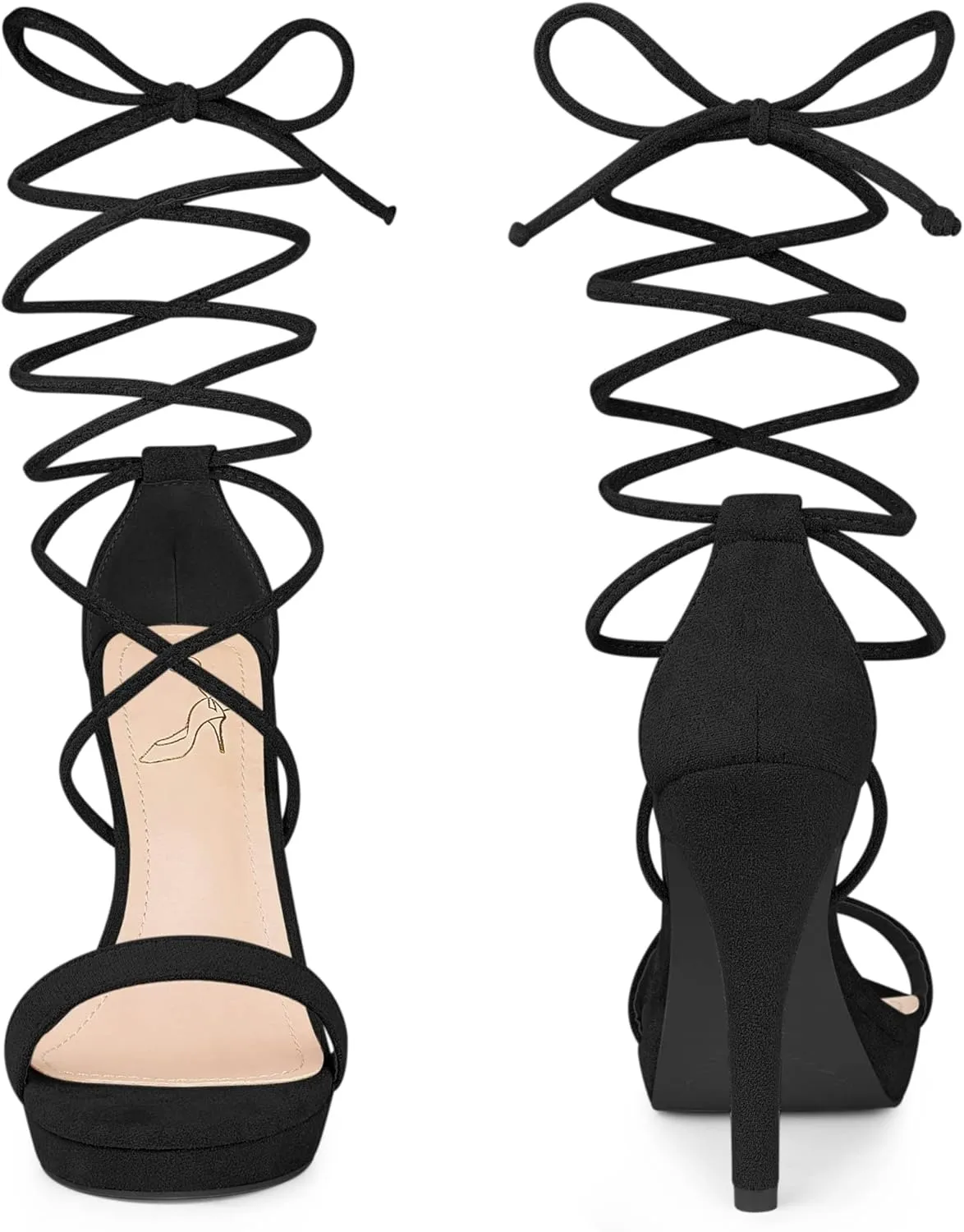 Perphy Platform Stiletto Heels Lace Up Sandals for Women