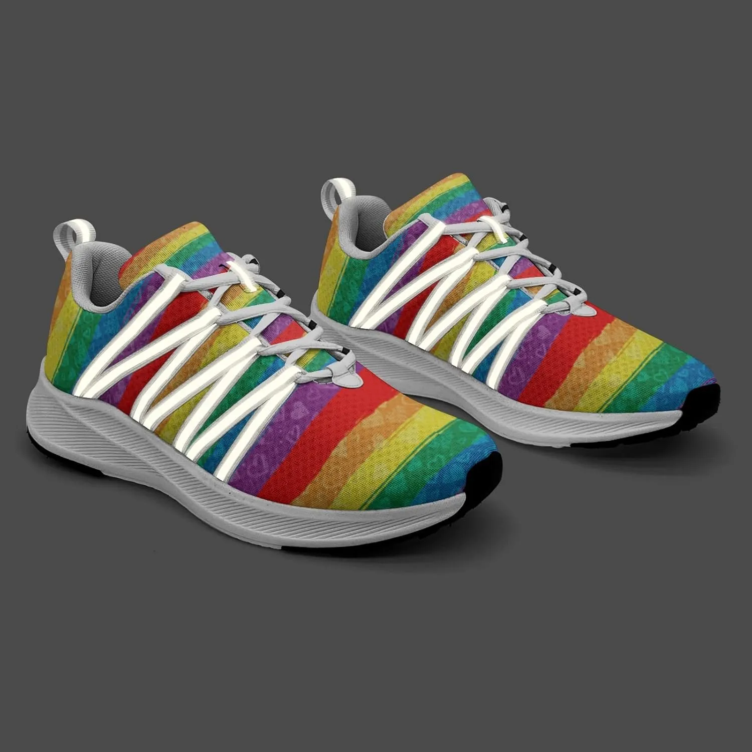 Pitovozu Camo Gay Pride Flag Sneaker Women Athletic Shoes Personalited Running Shoes Comfortable Sports Sneaker