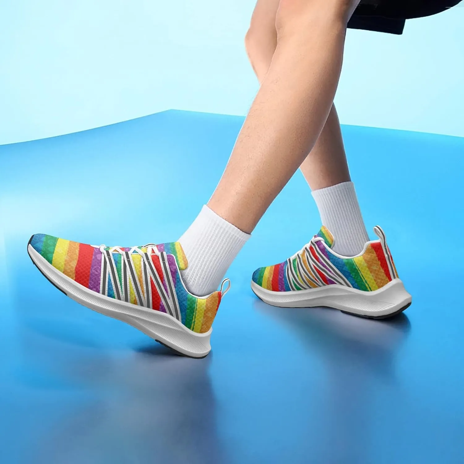 Pitovozu Camo Gay Pride Flag Sneaker Women Athletic Shoes Personalited Running Shoes Comfortable Sports Sneaker