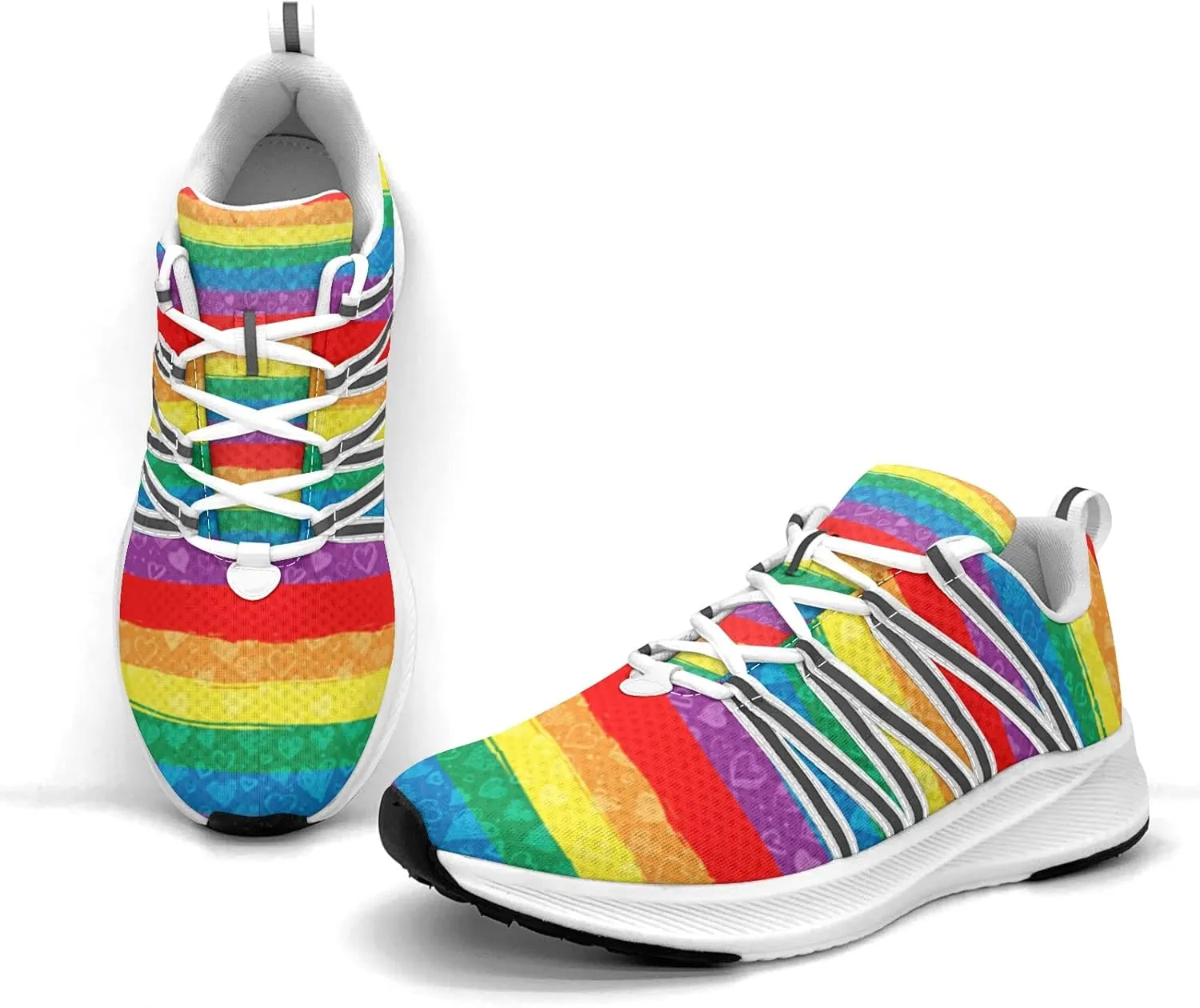 Pitovozu Camo Gay Pride Flag Sneaker Women Athletic Shoes Personalited Running Shoes Comfortable Sports Sneaker
