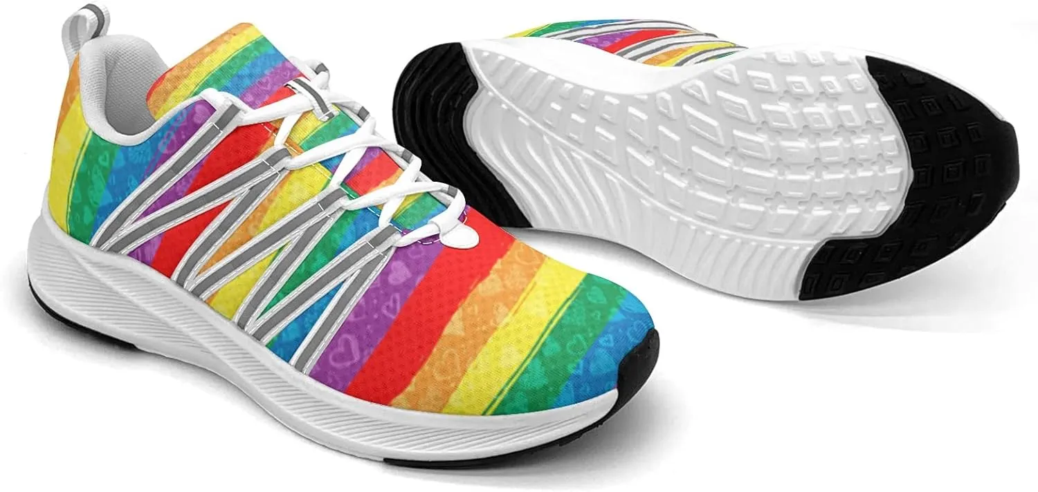 Pitovozu Camo Gay Pride Flag Sneaker Women Athletic Shoes Personalited Running Shoes Comfortable Sports Sneaker