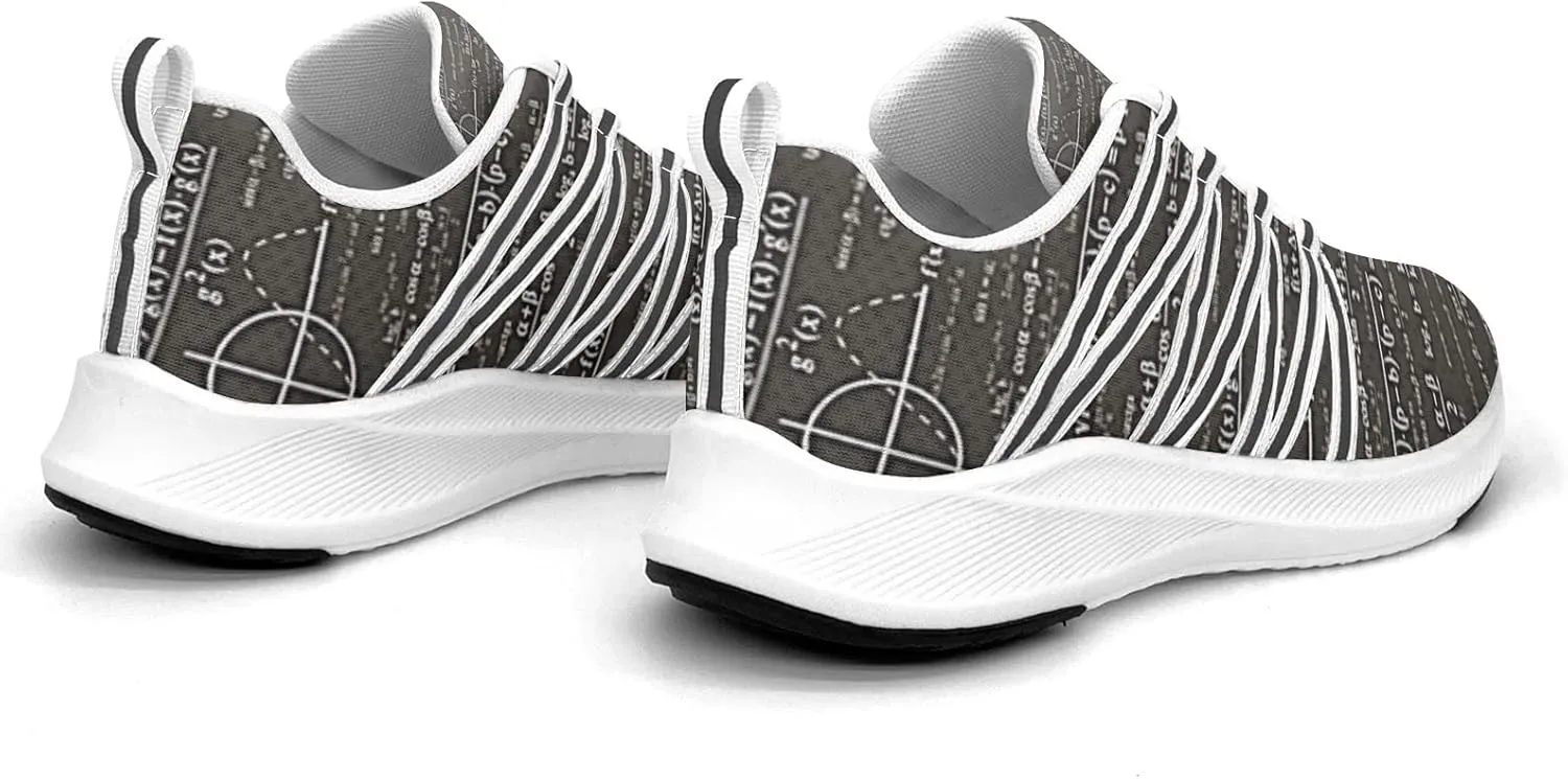 Pitovozu Math Equations Physics Science Sneaker Women Athletic Shoes Personalited Running Shoes Comfortable Sports Sneaker