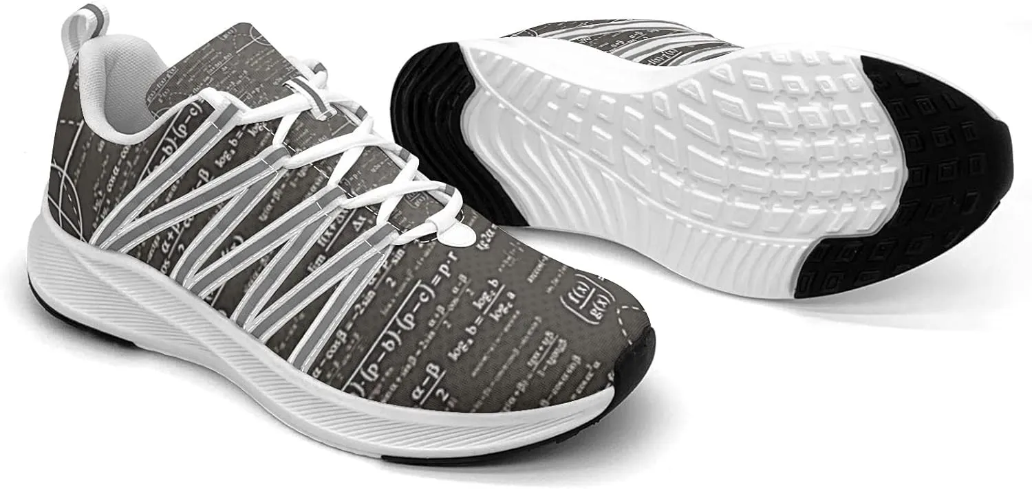 Pitovozu Math Equations Physics Science Sneaker Women Athletic Shoes Personalited Running Shoes Comfortable Sports Sneaker
