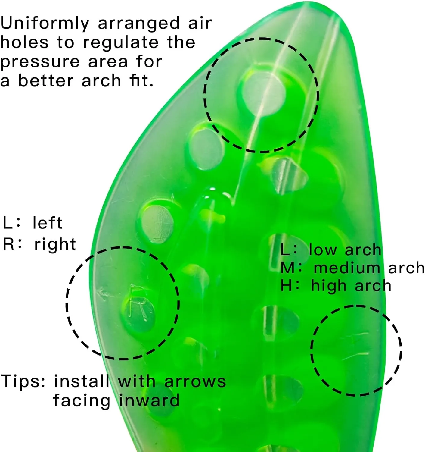 Plantar Fasciitis Relief Insoles, Adjustable Arch Support Inserts Insoles for Different Heights and Hardness of Left and Right Feet, Orthotic Insoles for All Sports, Shock Absorption&Injury Prevention