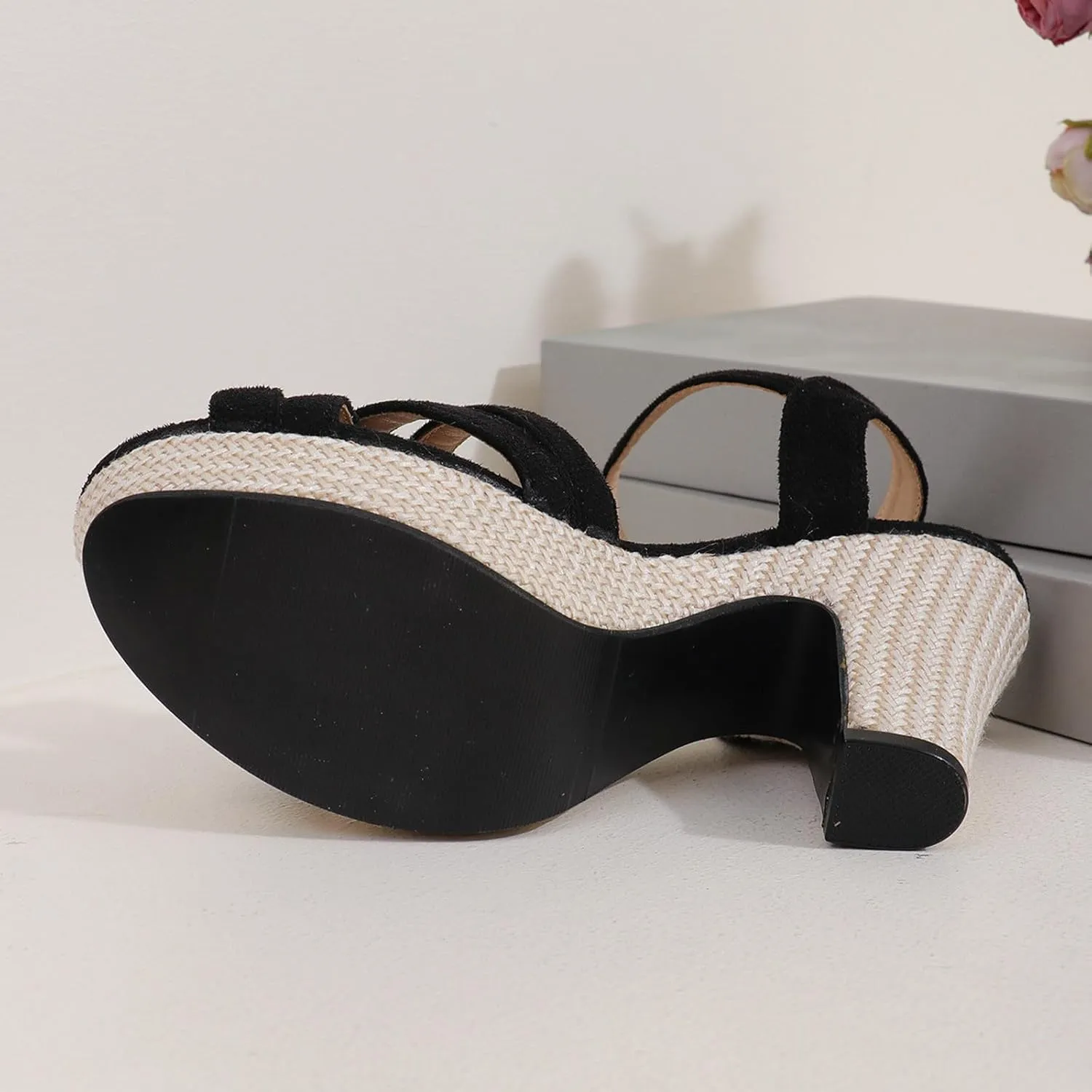 Platform Sandals Women Chunky Velet High Heels Peep Toe Pump Party Heeled Sandal Evening Shoes Clubwear