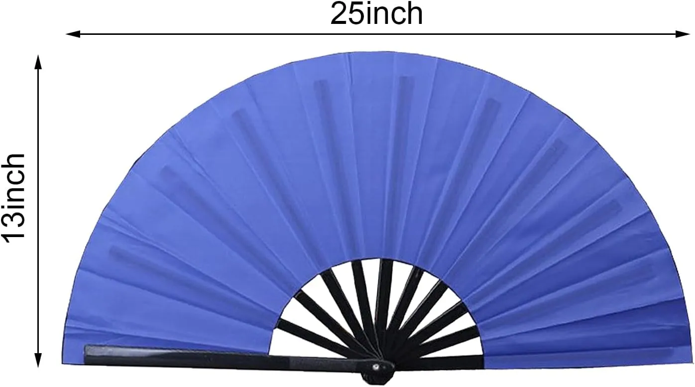 Popping Clack Fans for Line Dancing,2 Pack Boots on The Ground Hand Fan,Large Folding Clap Handheld Fans,Line Dance Clacking Chinese Kung Fu Tai Chi Hand Fan,Gift for Women Festival Party Dance