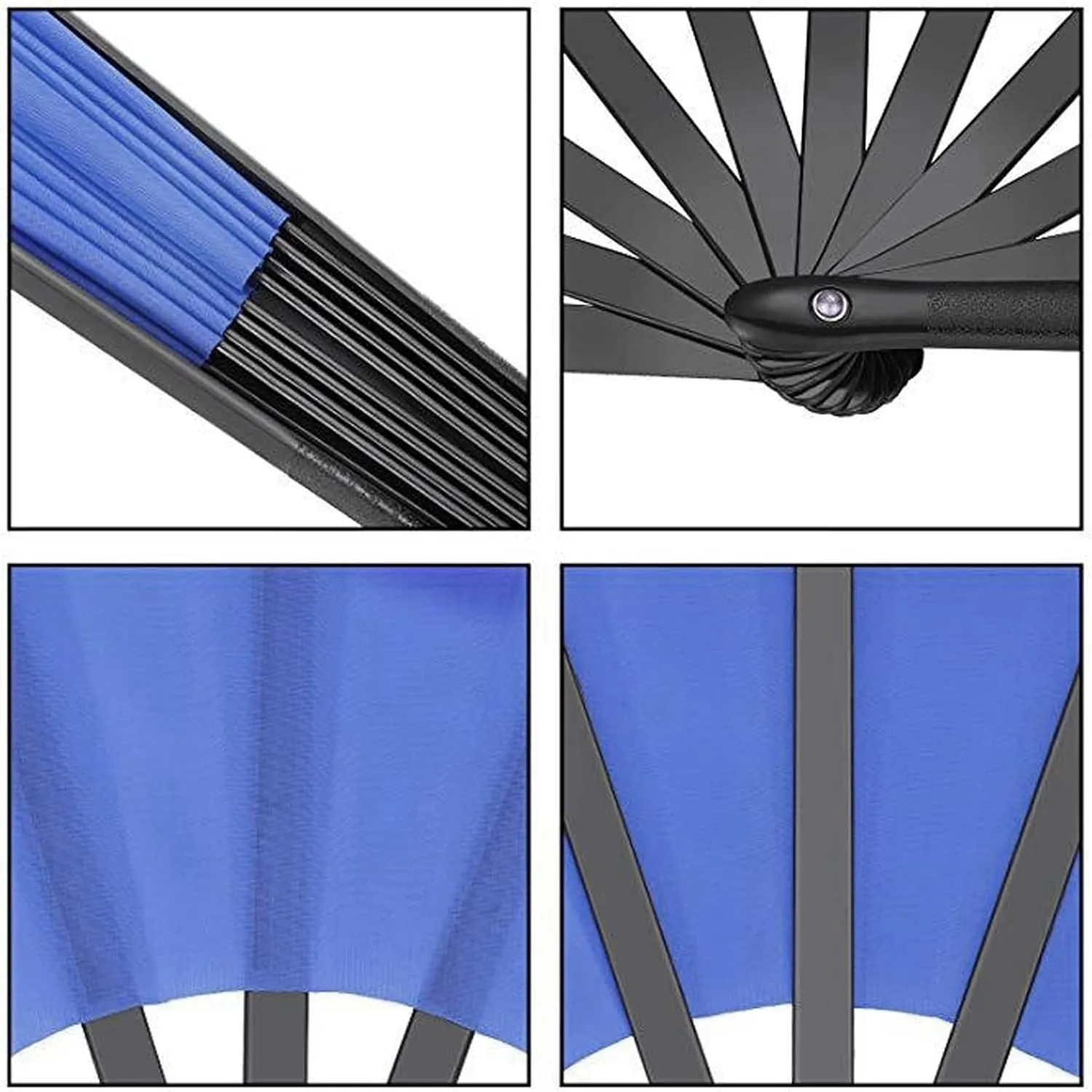 Popping Clack Fans for Line Dancing,2 Pack Boots on The Ground Hand Fan,Large Folding Clap Handheld Fans,Line Dance Clacking Chinese Kung Fu Tai Chi Hand Fan,Gift for Women Festival Party Dance