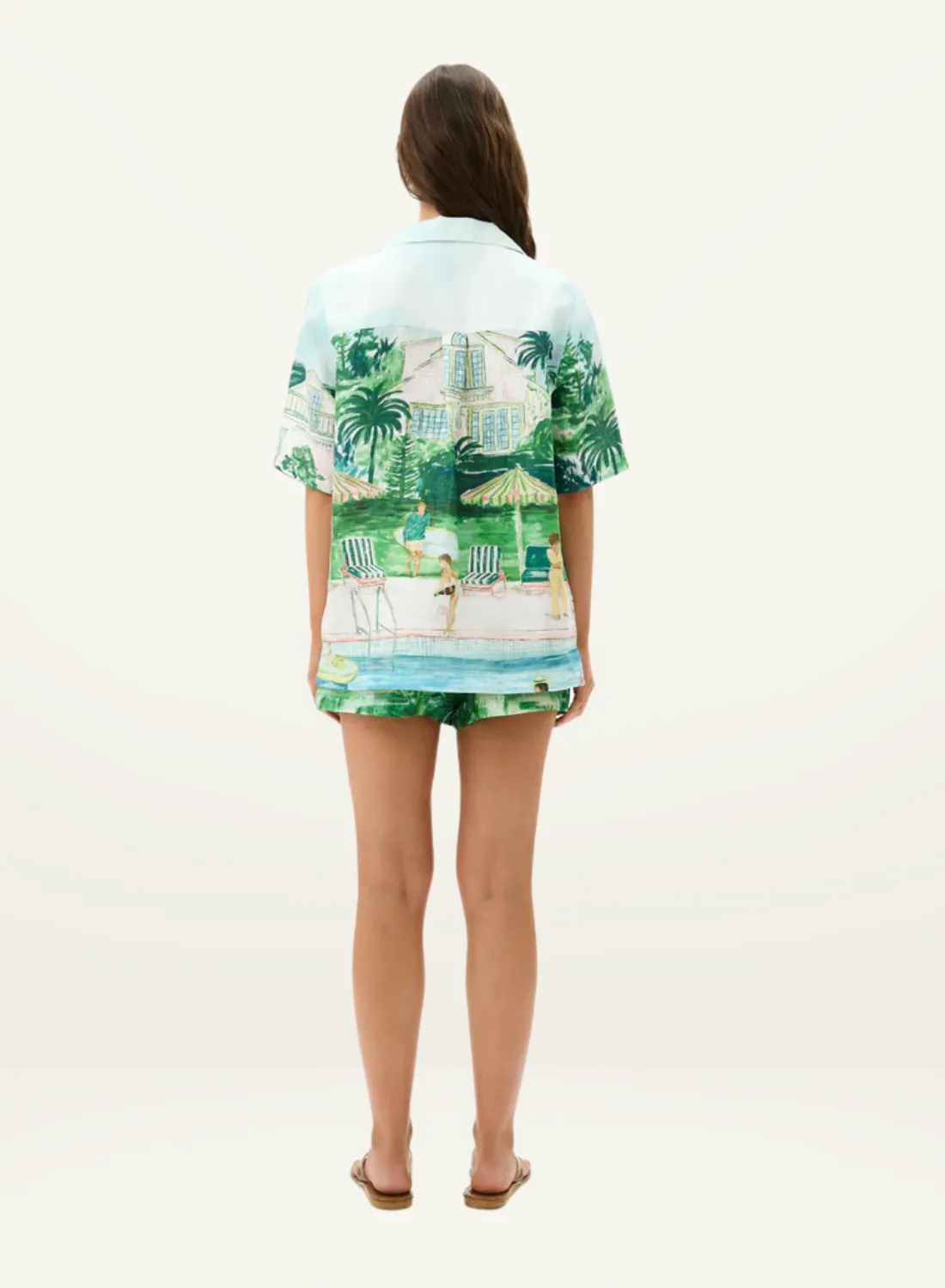 Precision-engineered Worldwide tracking Shirt Poolside Printed Linen