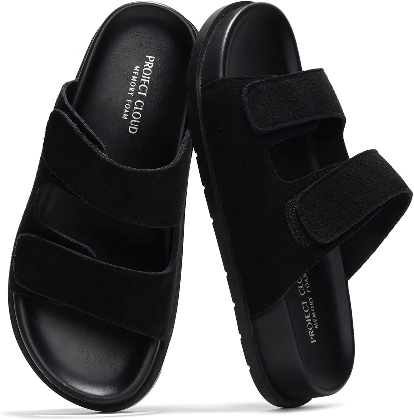 Project Cloud Platform Summer Sandals for Women 2025 - Comfortable and Adjustable Straps Summer Slides with Memory Foam Insole - Non-Slip Casual Womens Sandals